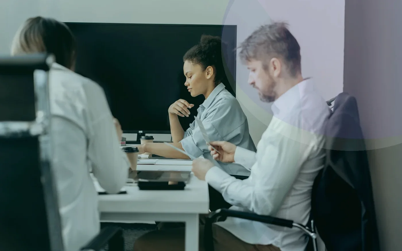 Team collaboration in a professional meeting